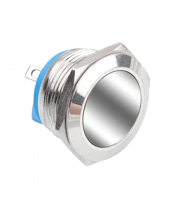 WD19H-P1 19mm Düz Yaylı Metal Buton