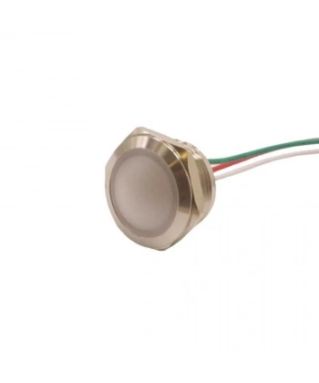 WD19L-P2/RG+ 19mm 12-24V Kablolu Metal Sinyal Lambası - 2 Renk Anot