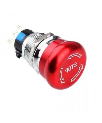 WD19M-Q1 19mm Metal Acil Stop Butonu 2NO+2NC - Logolu