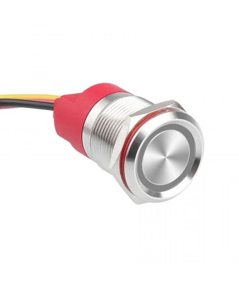 WD19T-P2-E 19mm Dokunmatik Touch Metal Buton - Beyaz
