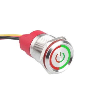 WD19T-P2-EC 19mm Dokunmatik Touch Metal Buton - Çift Renk