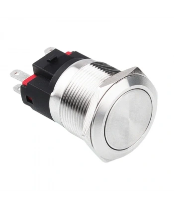 WD22E-P1 22mm Düz Yaylı Metal Buton