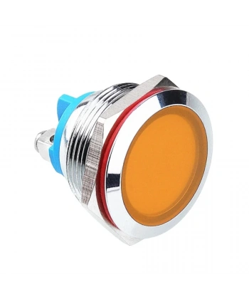 WD22L-P0 22mm 12-24V Metal Sinyal Lambası - Sarı