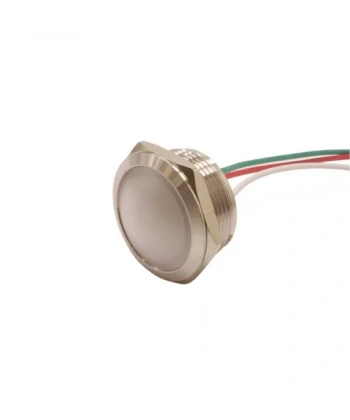 WD22L-P2/RG+ 22mm 12-24V Kablolu Metal Sinyal Lambası - 2 Renk Anot