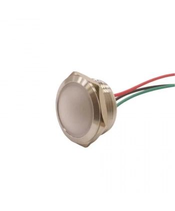 WD22L-P2/RG- 22mm 12-24V Kablolu Metal Sinyal Lambası - 2 Renk Katot