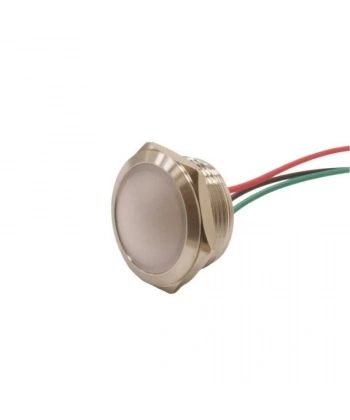 WD22L-P2/RGY- 22mm 12-24V Kablolu Metal Sinyal Lambası - 3 Renk Katot
