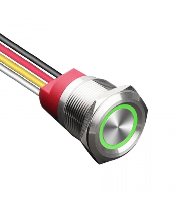 WD22T-P2-E 22mm Dokunmatik Touch Metal Buton - Yeşil