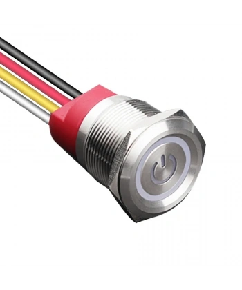 WD22T-P2-EC 22mm Dokunmatik Touch Metal Buton - Beyaz