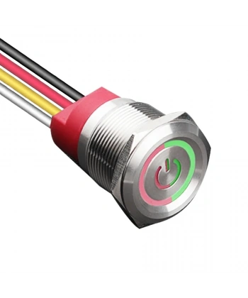 WD22T-P2-EC 22mm Dokunmatik Touch Metal Buton - Çift Renk