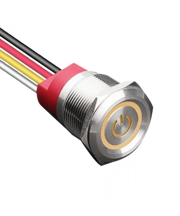 WD22T-P2-EC 22mm Dokunmatik Touch Metal Buton - Sarı