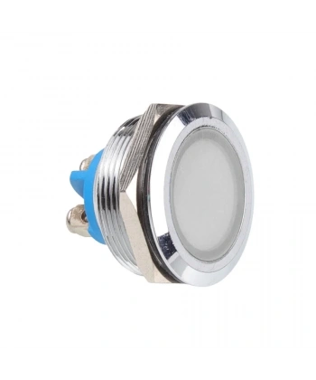 WD25L-P0 25mm 12-24V Metal Sinyal Lambası - Beyaz