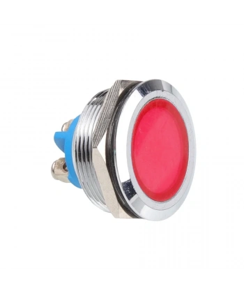 WD25L-P0 25mm 12-24V Metal Sinyal Lambası - Kırmızı