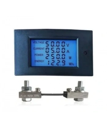 WZ-DM100 100V 100A Voltmetre Ampermetre - 75mV Şönt Direnç