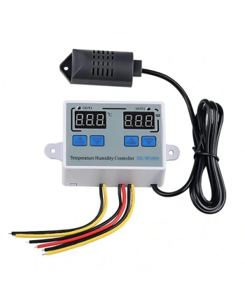 XK-W1099 220V Sıcaklık ve Nem Ölçer Ekranlı Termostat - Röle Modülü
