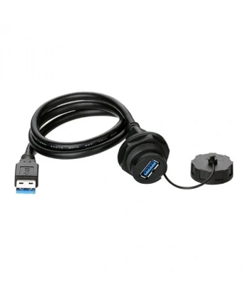 YU-USB3-FS-MP-1M-001A Su Geçirmez Dişi-Erkek USB Konnektör - 1M Kablo