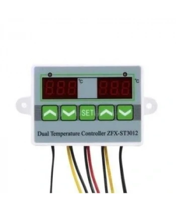 ZFX-ST3012 24V Çift Röle Çıkışlı Termostat - Sıcaklık Kontrol Cihazı