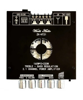 ZK-HT21 2x160W + 220W Bluetooth 5.0 2.1 Kanal Amfi Modülü TDA7498E