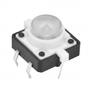 12x12mm Beyaz Led Işıklı Tact Switch