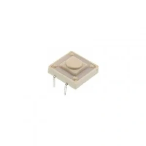 12x12x4.3mm 4 Pinli Beyaz Push Buton - Tact Switch