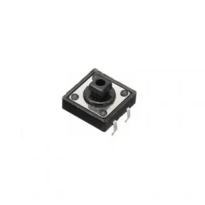 12x12x7.3mm 4 Pinli Siyah Push Buton - Tact Switch