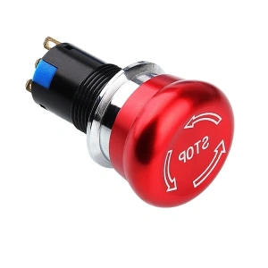 16M-Q1 16mm Metal Acil Stop Butonu 1NO+1NC - Logolu
