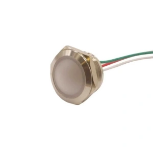 19L-P1/RGY+ 19mm 12-24V Kablolu Metal Sinyal Lambası - 3 Renk Anot