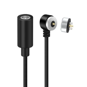 2-Pin 10mm 90C Kablolu Pogo Pin Manyetik Konnektör Takımı - DC Soketli