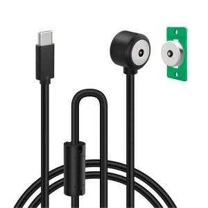 2-Pin 15mm 90C Kablolu PCBli Pogo Pin Manyetik Konnektör Takımı - Type-C Soketli