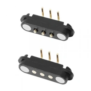 3-Pin 2.54mm 90C Pogo Pin Manyetik Konnektör Takımı