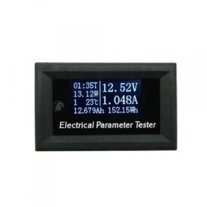 33V 10A 7in1 Dijital Voltmetre Ampermetre - Zaman Sıcaklık Watt Ölçer