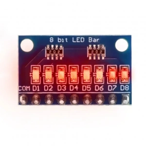 3,3V 5V 8-Bit Kırmızı LED Modülü - Katot