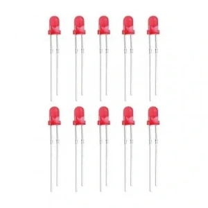 3mm Kırmızı Led Paketi - 10 Adet