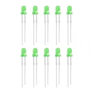 3mm Yeşil Led Paketi - 10 Adet