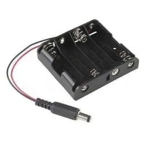 4lü AA Pil Yuvası - Barrel Jack Çıkışlı