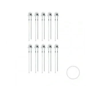 4.8mm Beyaz Mantar Led Paketi - 10 Adet