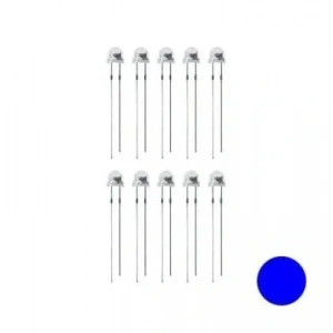4.8mm Mavi Mantar Led Paketi - 10 Adet