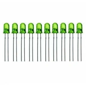 5mm 2V Yeşil Led Paketi - 10 Adet