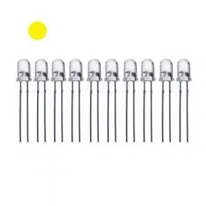 5mm Şeffaf Sarı Led Paketi - 10 Adet