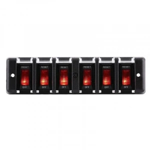 6lı ON-OFF Kırmızı Işıklı Anahtar Switch Panel 12V 16A