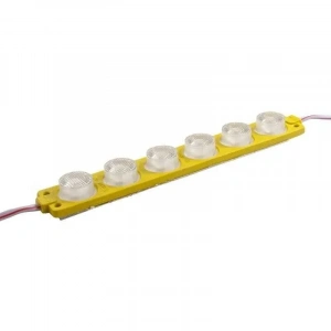 6W Mercekli Modül 6lı Led - Sarı 12V