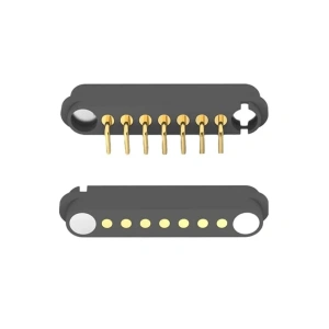 7-Pin 2.54mm 90C Pogo Pin Manyetik Konnektör Takımı