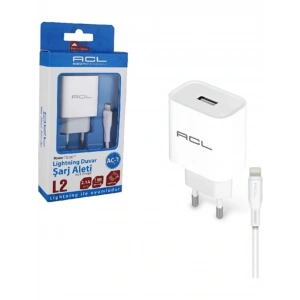 ACL L2 2.1A 10 Watt 1xUSB 1mt Lightning Hızlı Şarj Aleti