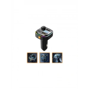 AFT-13 Wireless 3.1A 2xUSB TF Kartlı Type-C RGB Işıklı FM Transmitter