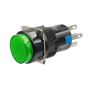 AL6-A 16mm 30V Yeşil Işıklı Anahtarlı Buton