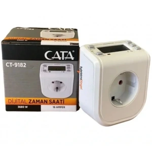 Cata Zaman Ayarlı Dijital Saatli Priz CT 9182