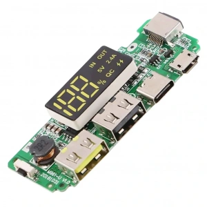 Çift USB 5V 2.4A Ledli Micro Type-C Powerbank Modülü