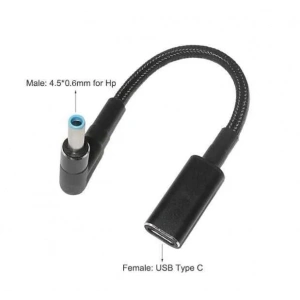 Dişi Type C - Erkek 4.5x0.6mm HP Dönüştürücü Kablo Tip-C to 4506HP
