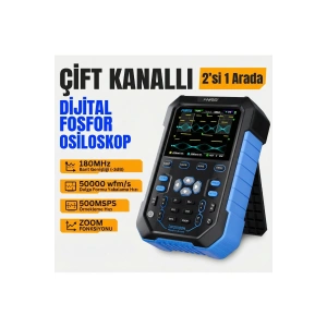 DPOX180H 2x180mhz - 3DB 50000wfms/s Dijital Osiloskop + 20mhz Sinyal Jeneratörü