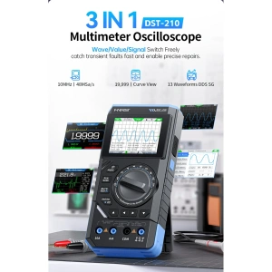 DST-210 3ü 1 Arada El Tipi Osiloskop + Multimetre + Sinyal Jeneratörü