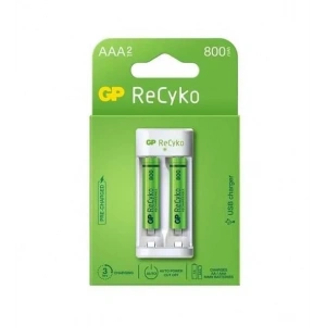 GP 2li 800mAh AAA Şarj Edilebilir Pil + USB Şarj Cihazı
